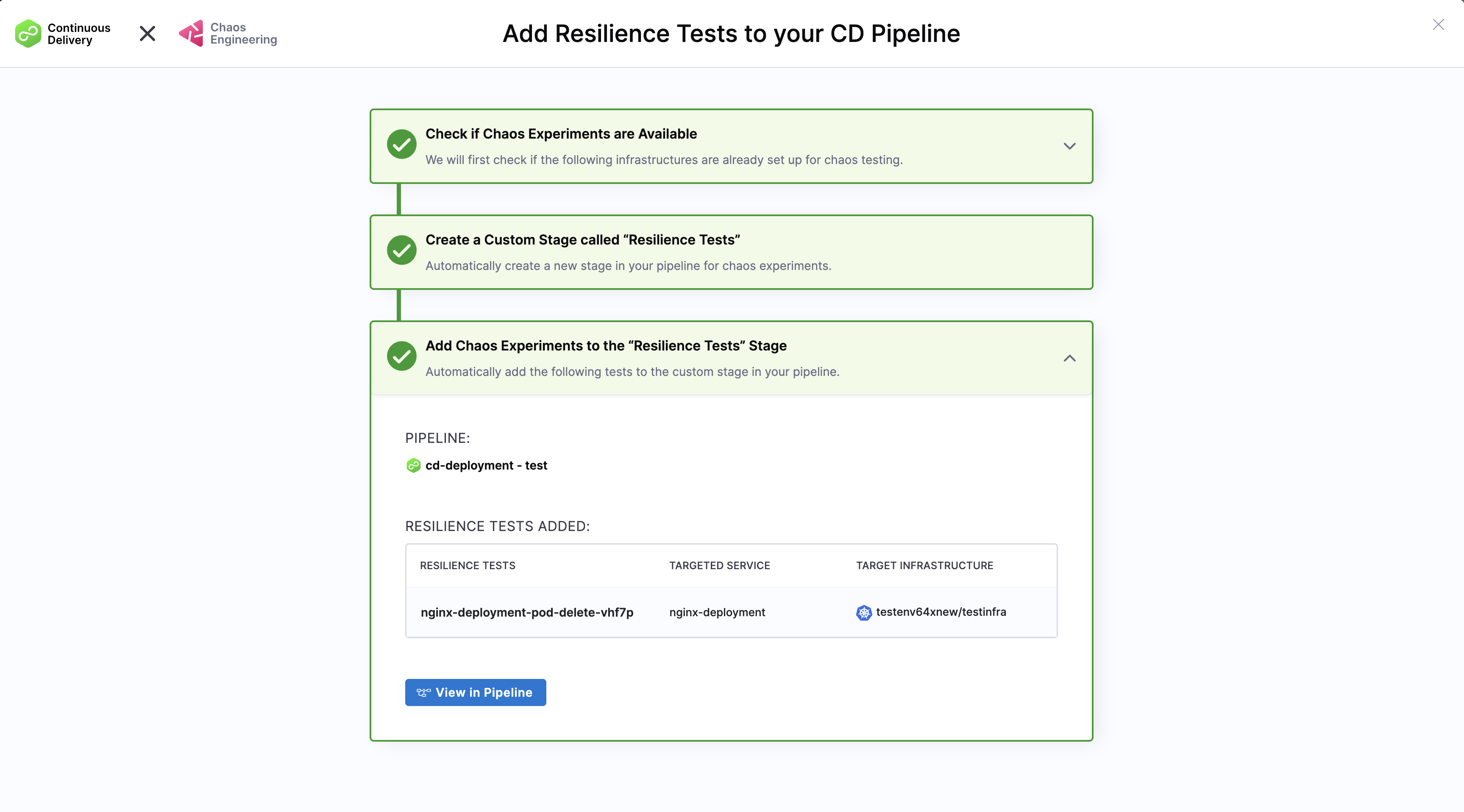 Resilience Tests Added